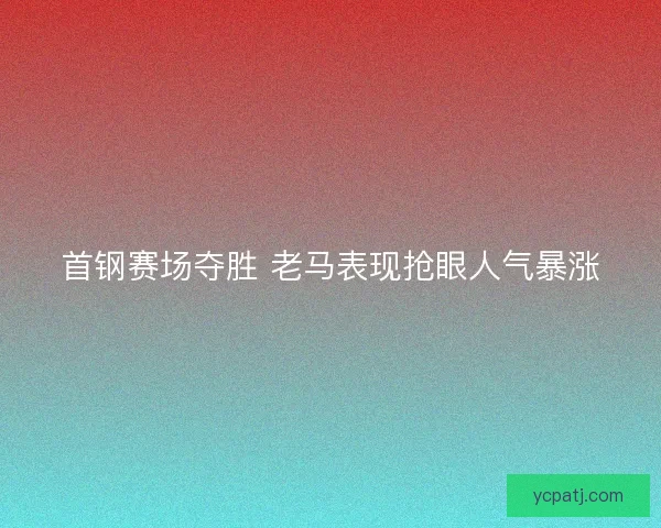 首钢赛场夺胜 老马表现抢眼人气暴涨