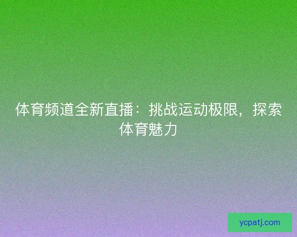 体育频道全新直播：挑战运动极限，探索体育魅力